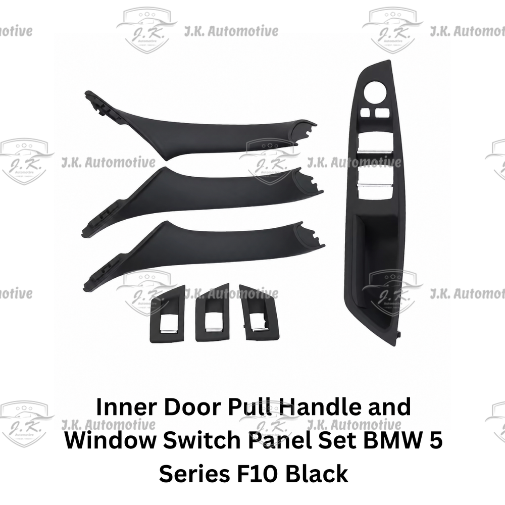 Inner Door Pull Handle and Window Switch Panel Set BMW 5 Series F10 Black (2010 – 2017)