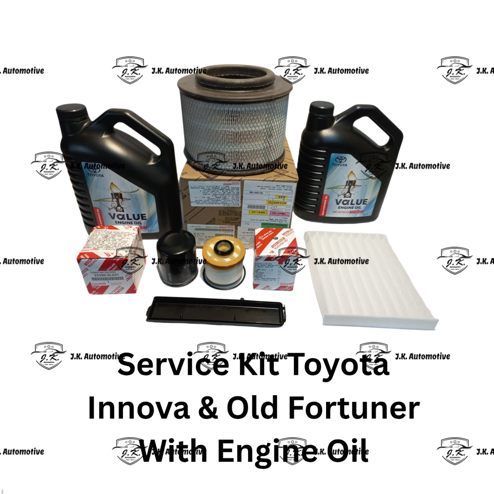 Service Kit For Toyota Innova Diesel With Toyota OE Engine Oil 7 Litres 90915-YZZD2, 17801-0C030, 23390-0L041, PZ074-0K001