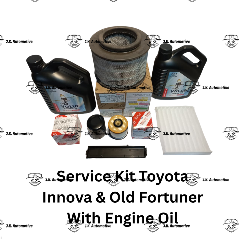 Service Kit For Toyota Innova Diesel With Toyota OE Engine Oil 7 Litres 90915-YZZD2, 17801-0C030, 23390-0L041, PZ074-0K001 - Image 2