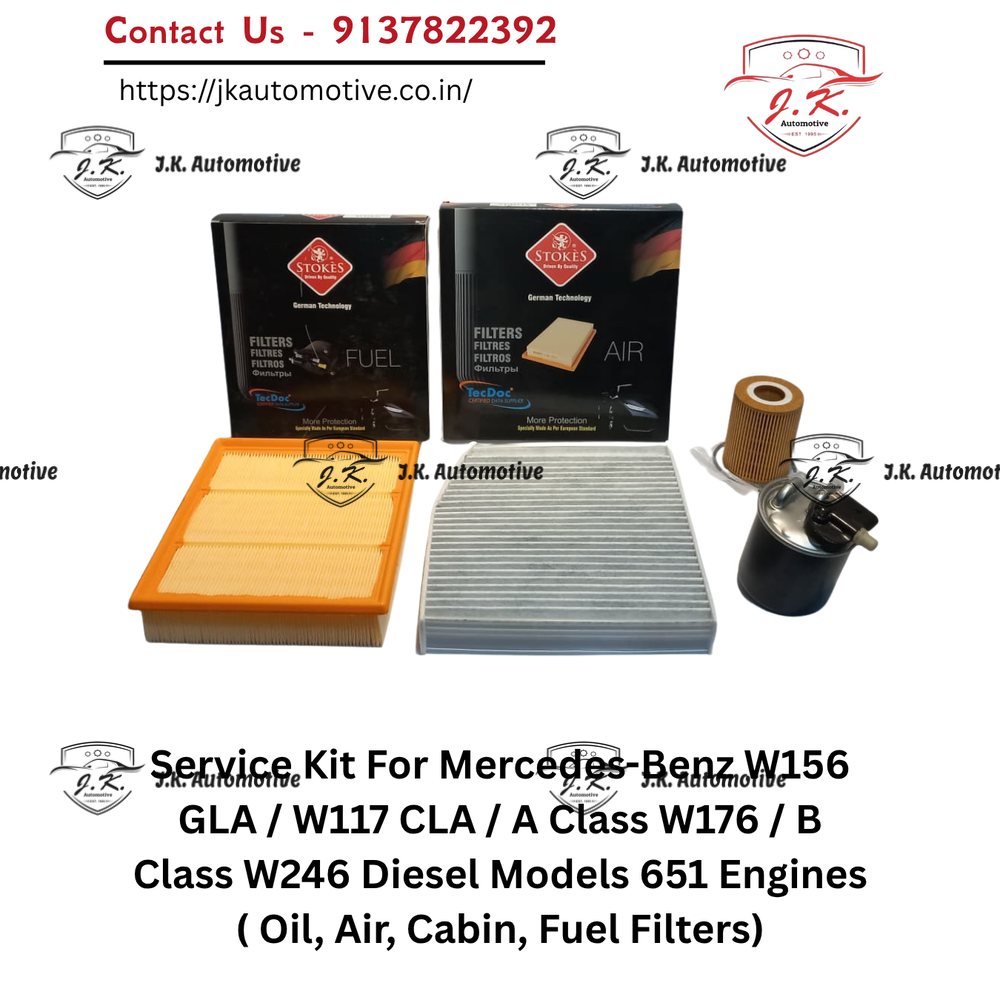 Mercedes-Benz CLA220 CDI W117 OM651 Diesel Service Kit Oil Air Cabin Fuel Filters A6511800109 A6510940204 A2468300018 A6420903152 (2013-2019) - Image 2