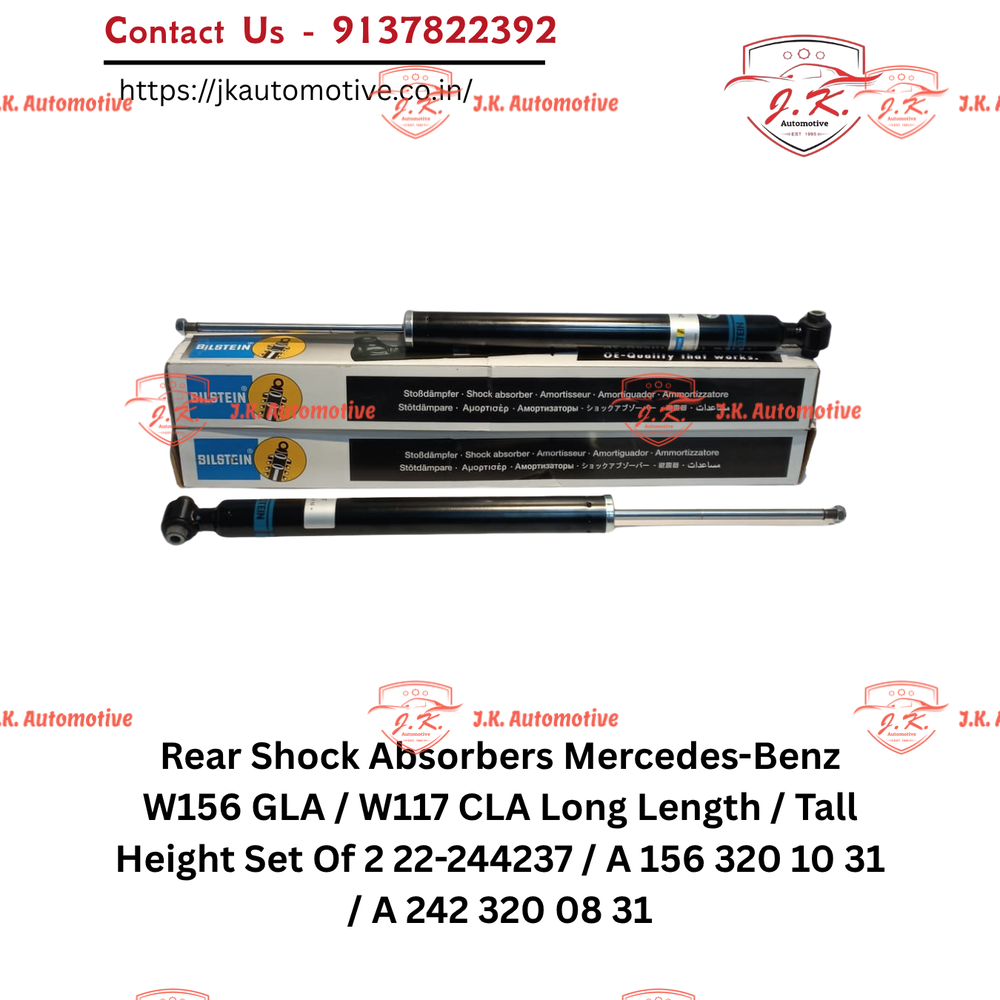 Bilstein B4 Rear Shock Absorbers Mercedes-Benz W156 GLA Long Length / Tall Height Set of 2 24-244237 / A1563201031 / A2423200831 - Image 2