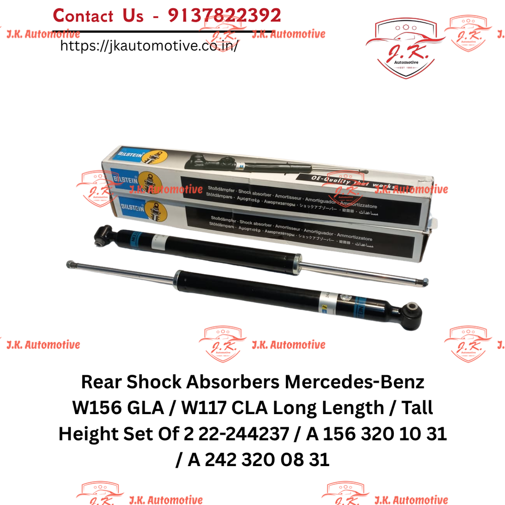 Bilstein B4 Rear Shock Absorbers Mercedes-Benz W156 GLA Long Length / Tall Height Set of 2 24-244237 / A1563201031 / A2423200831 - Image 4