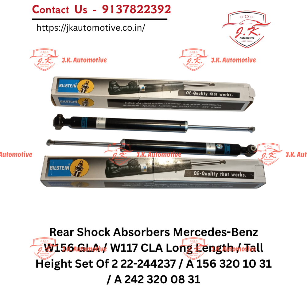 Bilstein B4 Rear Shock Absorbers Mercedes-Benz W156 GLA Long Length / Tall Height Set of 2 24-244237 / A1563201031 / A2423200831 - Image 5