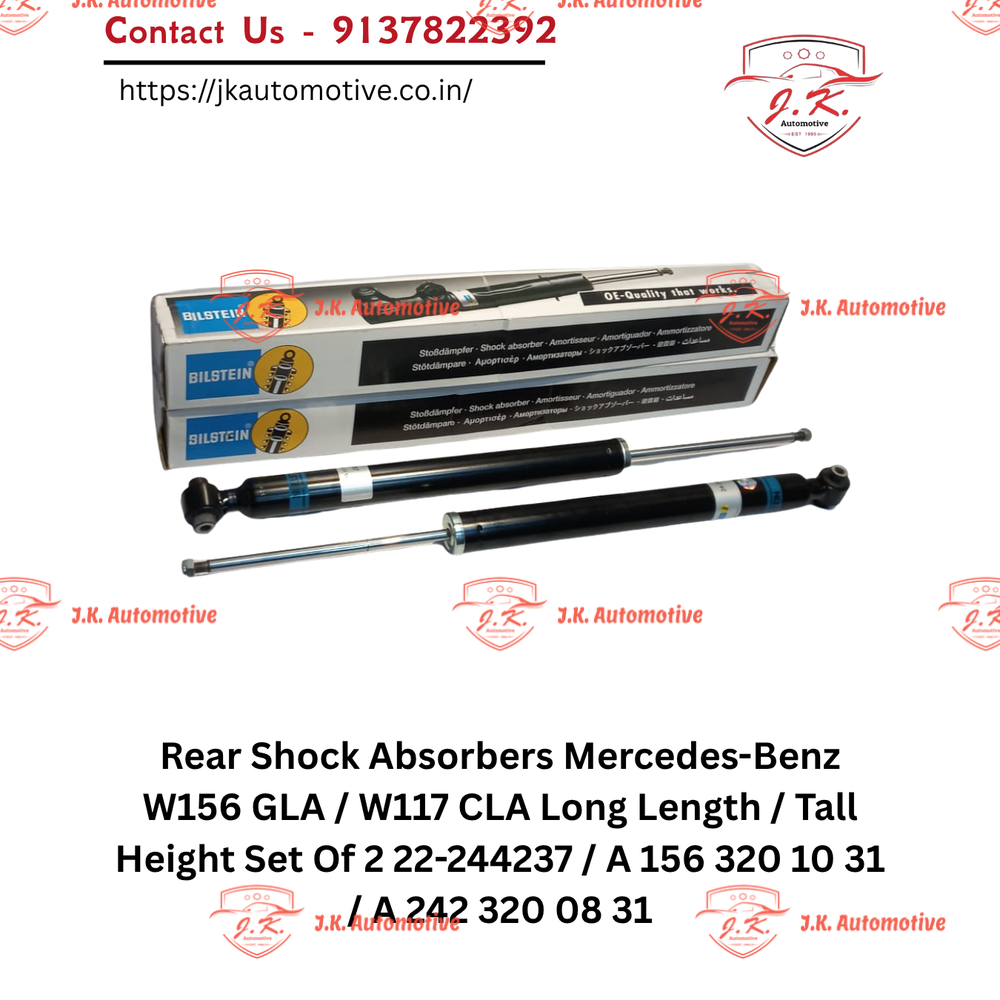 Bilstein B4 Rear Shock Absorbers Mercedes-Benz W156 GLA Long Length / Tall Height Set of 2 24-244237 / A1563201031 / A2423200831 - Image 6