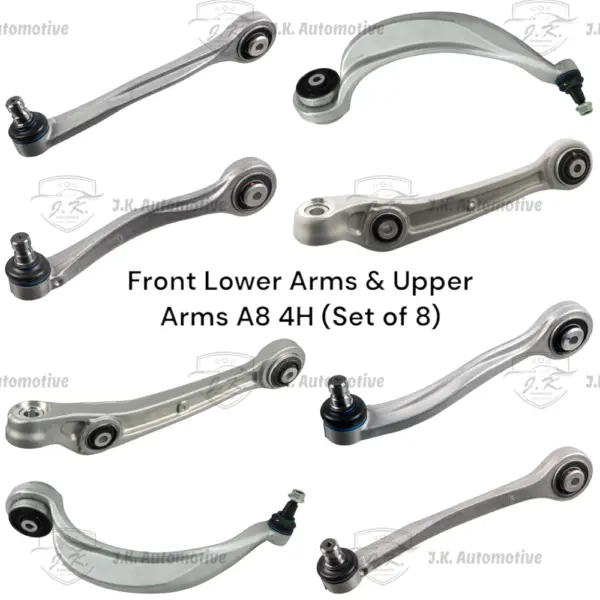 Front Lower Arms And Upper Arms For Audi A8 4H (Set of 8) - 4H0407693F & 4H0407694F & 4H0407151C & 4H0407152C & 4H0407505E & 4H0407506E & 4H0407509E & 4H0407510E
