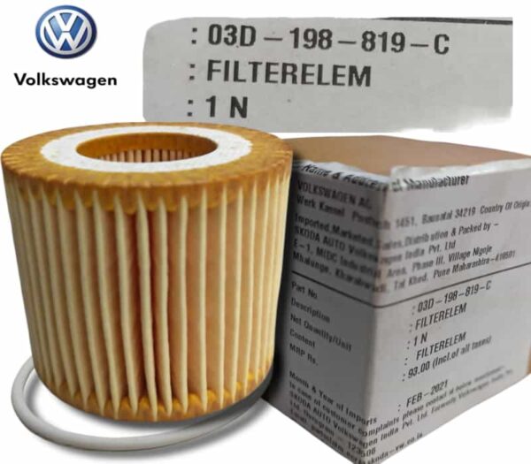 Oil Filter For Volkswagen Ameo ( Petrol ) - 03D198819C