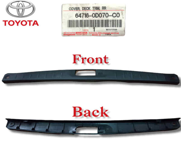 Back Door ( Dicky ) Lock Trim For Toyota Etios - 647160D070C0