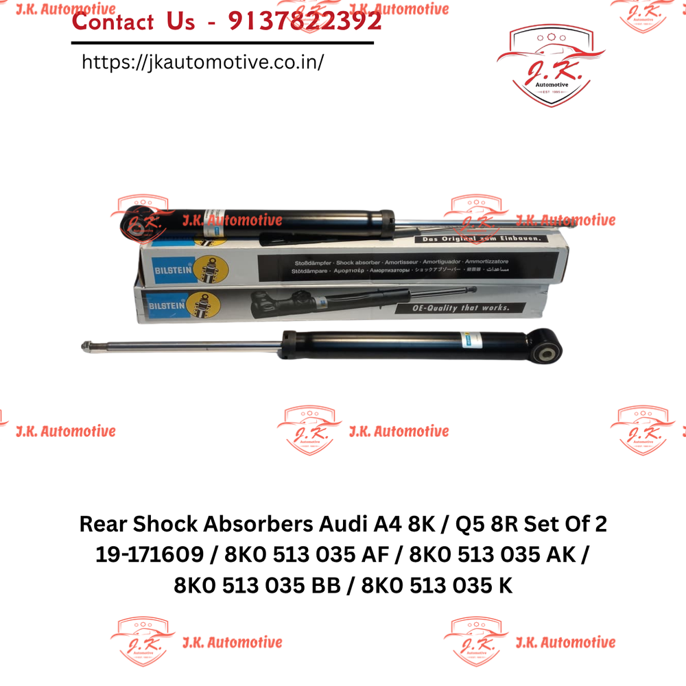 Bilstein B4 Rear Shock Absorbers Audi Q5 8R Set of 2 19-171609 / 8K0513035AF / 8K0513035AK / 8K0513035BB / 8K0513035K - Image 2