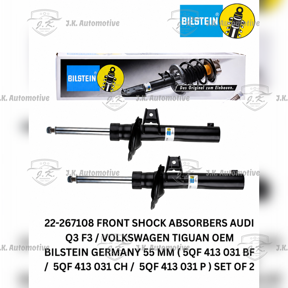Bilstein B4 Front Shock Absorbers Audi Q3 F3 55mm Set of 2 22-267108 / 5QF413031BF / 5QF413031CH / 5QF413031P
