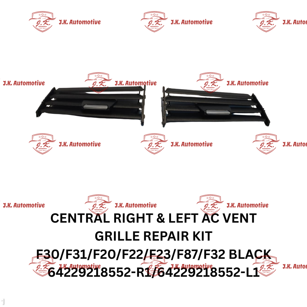 Central Right And Left A/C Vent Grille Repair Kit BMW F30 3 Series Black 64229218552-R1/64229218552-L1 Set of 2