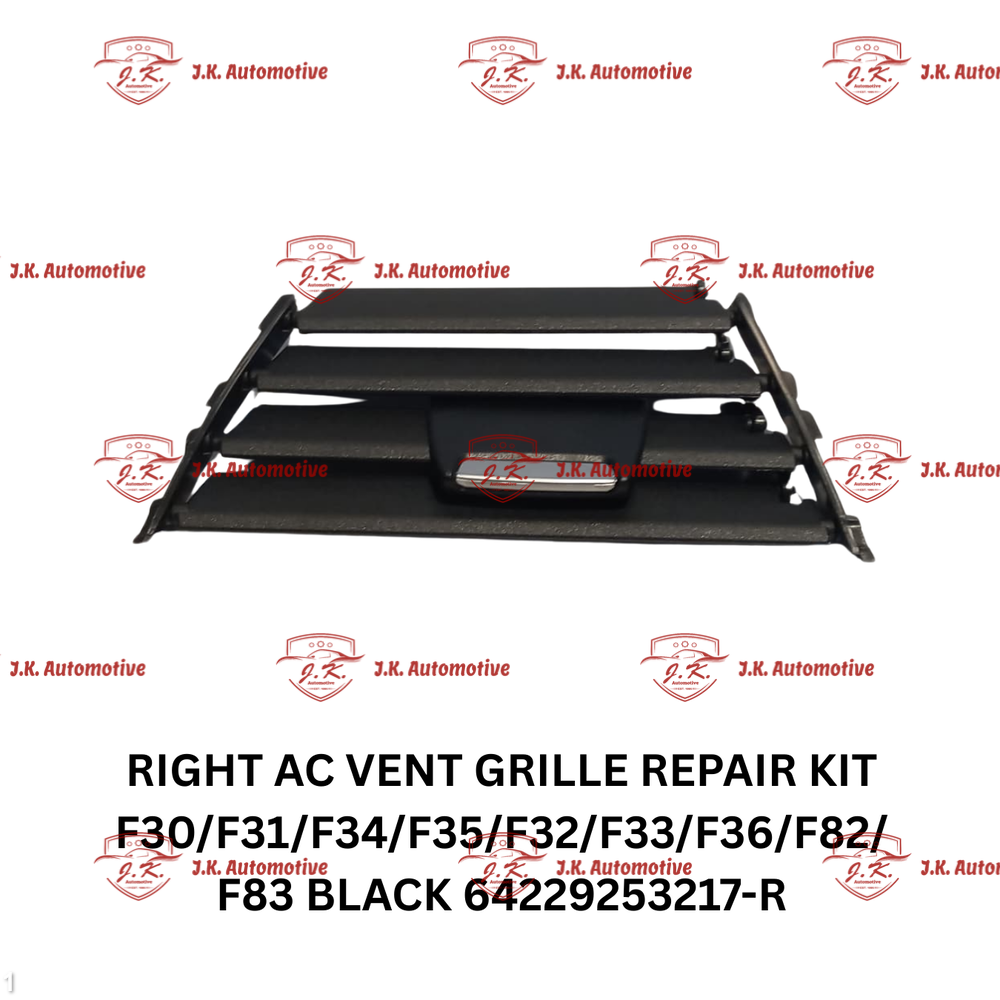 Right A/C Vent Grille Repair Kit BMW F30 3 Series Black 64229253217-R