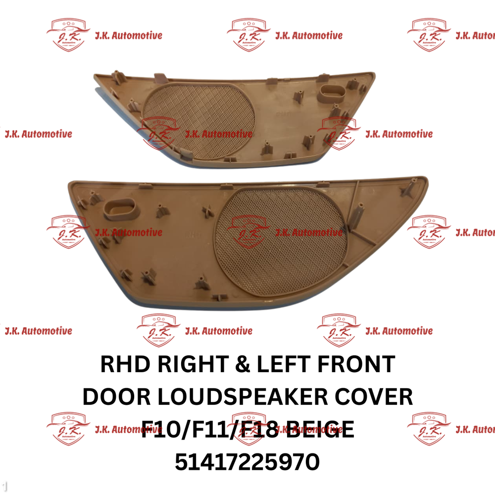 RHD Right And Left Front Door Loudspeaker Cover BMW F10 5 Series Beige 51417225970 Set of 2 - Image 3