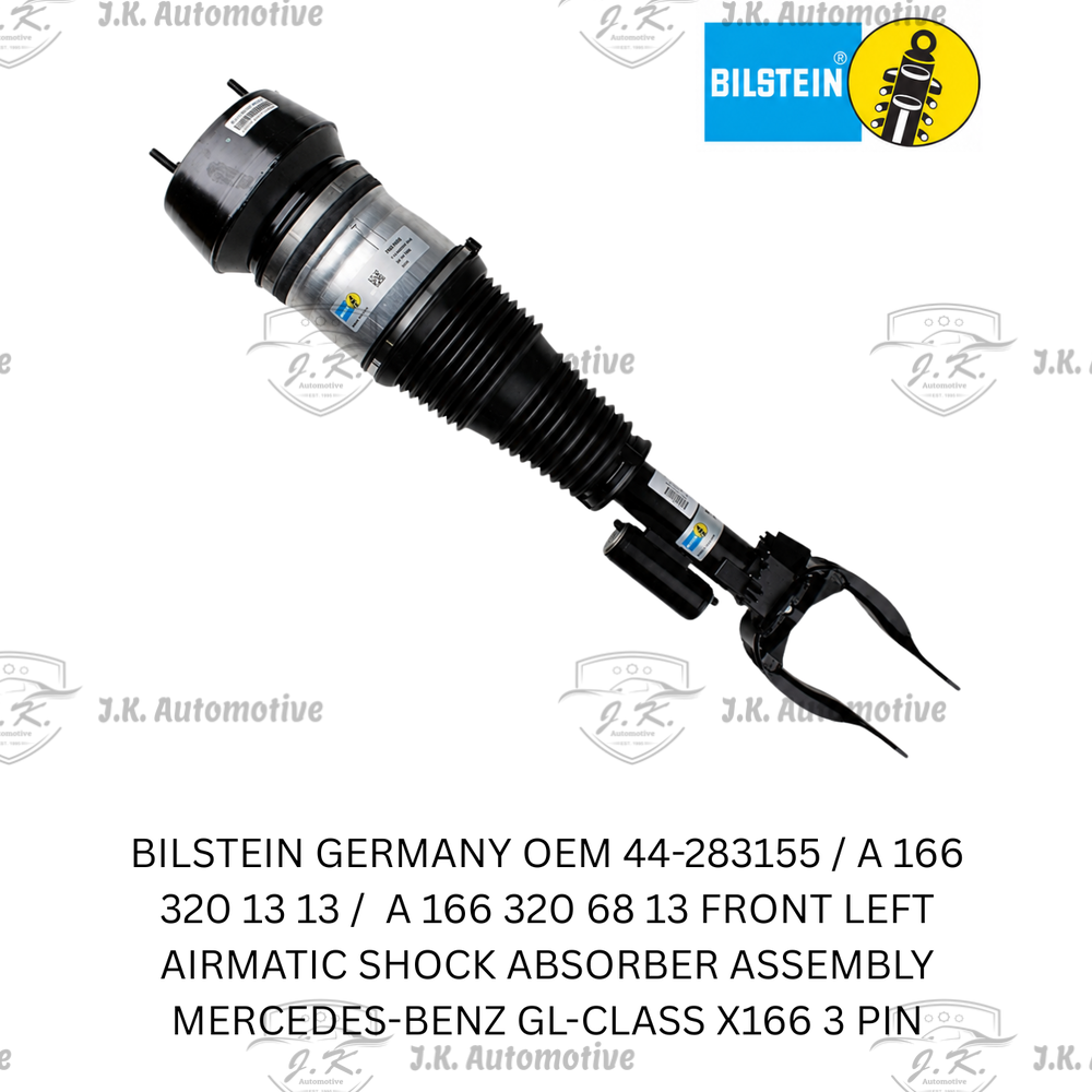 Bilstein Germany Front Left Airmatic Shock Absorber Assembly for Mercedes-Benz GL-Class X166 3 Pin 44-283155 / A 166 320 13 13 / A 166 320 68 13