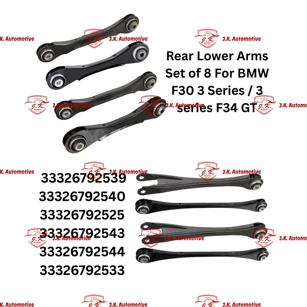 Rear Lower Arms Set of 8 For BMW F30 3 Series 33326792539, 33326792540, 33326792525, 33326792543, 33326792544, 33326792533