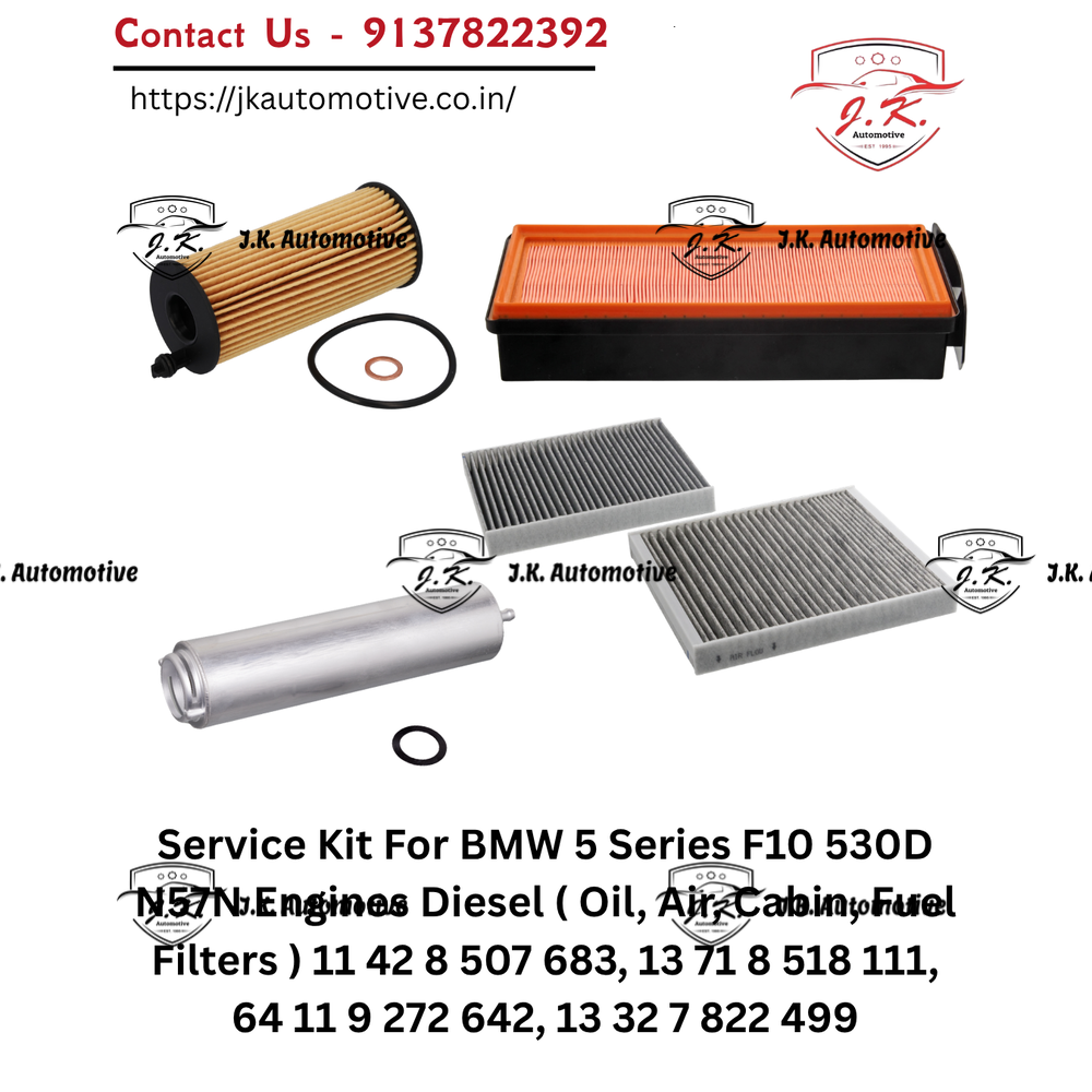 BMW 530d F10 N57N Diesel Service Kit Oil Air Cabin Fuel Filters 11428507683 13718518111 64119272642 13327822499 (2010 - 2017). - Image 2