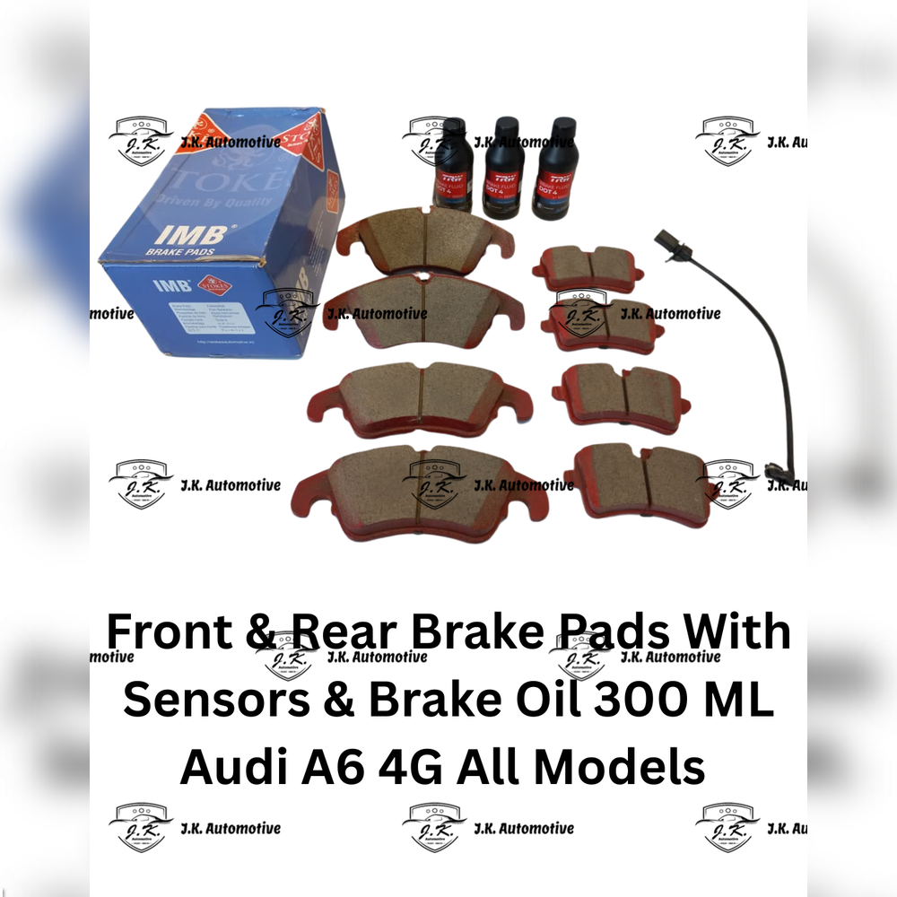 Front And Rear Brake Pads With Sensors And FREE Brake Oil 300 ML Audi A6 4G All Models - 4GD698451 / 4G0698451H / 4H0698451K / 2521401 / 4GD698151 / 8K0698151E / 2474301 - Image 2