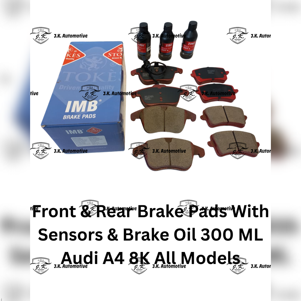 Front And Rear Brake Pads With Sensors And FREE Brake Oil 300 ML Audi A4 8K All Models - 8K0698151A / 8K0698151F / 2470681 / 8K0698151A / 8K0698151F / 2470681 - Image 3