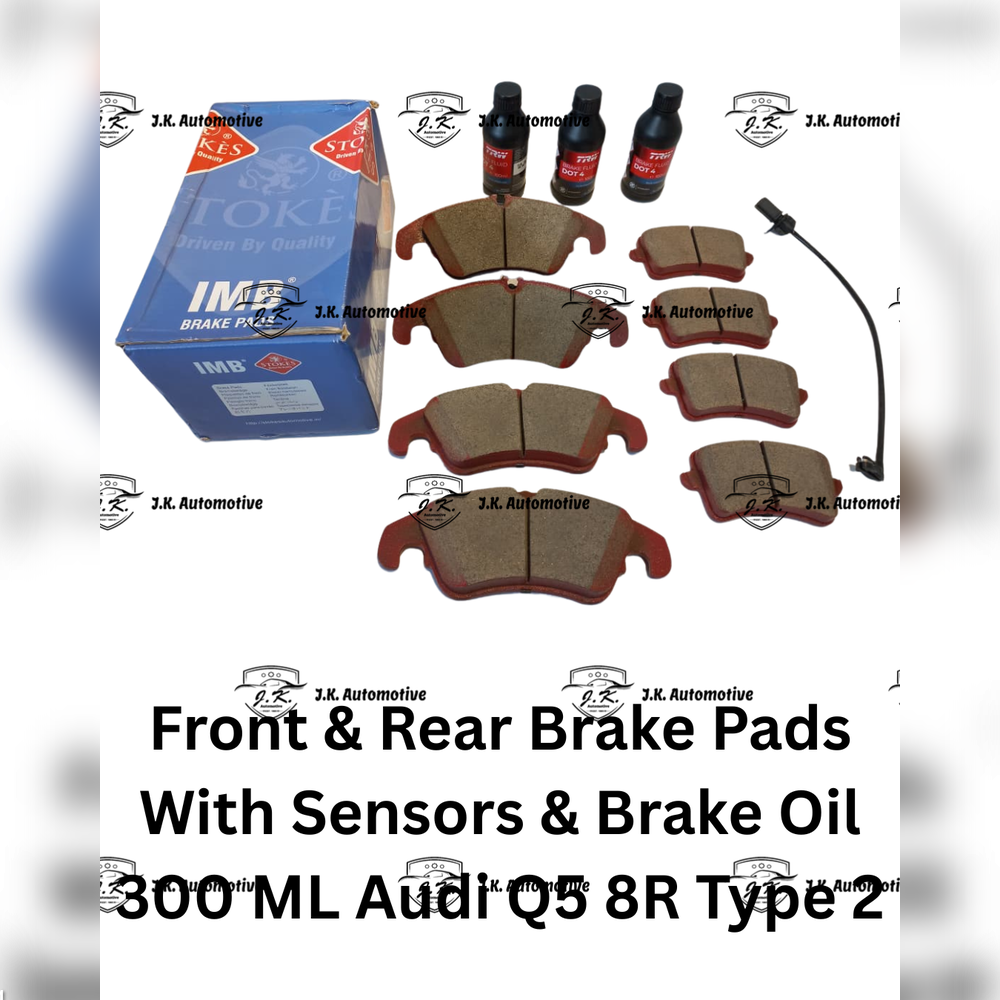Front And Rear Brake Pads With Sensors And FREE Brake Oil 300 ML Audi Q5 8R Type 2 - 4GD698151 / 8K0698151E / 2474301 / 4GD698451 / 4G0698451H / 4H0698451K / 2521401 - Image 2