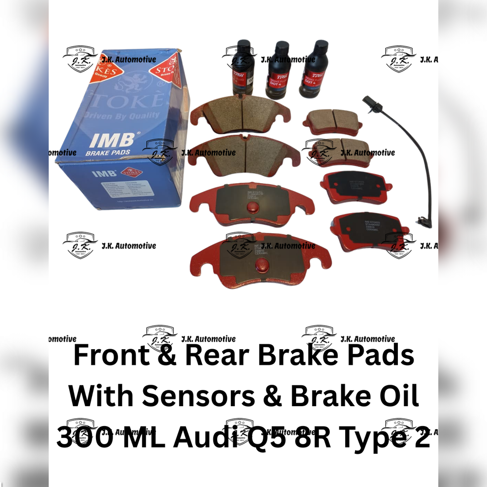 Front And Rear Brake Pads With Sensors And FREE Brake Oil 300 ML Audi Q5 8R Type 2 - 4GD698151 / 8K0698151E / 2474301 / 4GD698451 / 4G0698451H / 4H0698451K / 2521401 - Image 3