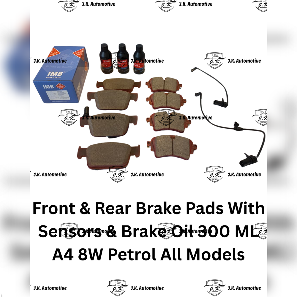 Front And Rear Brake Pads With Sensors And FREE Brake Oil 300 ML Audi A4 8W Petrol All Models - 8W0698451BF / 8W0698451G / 2230801 / 8W0698151BG / 2238301 - Image 2