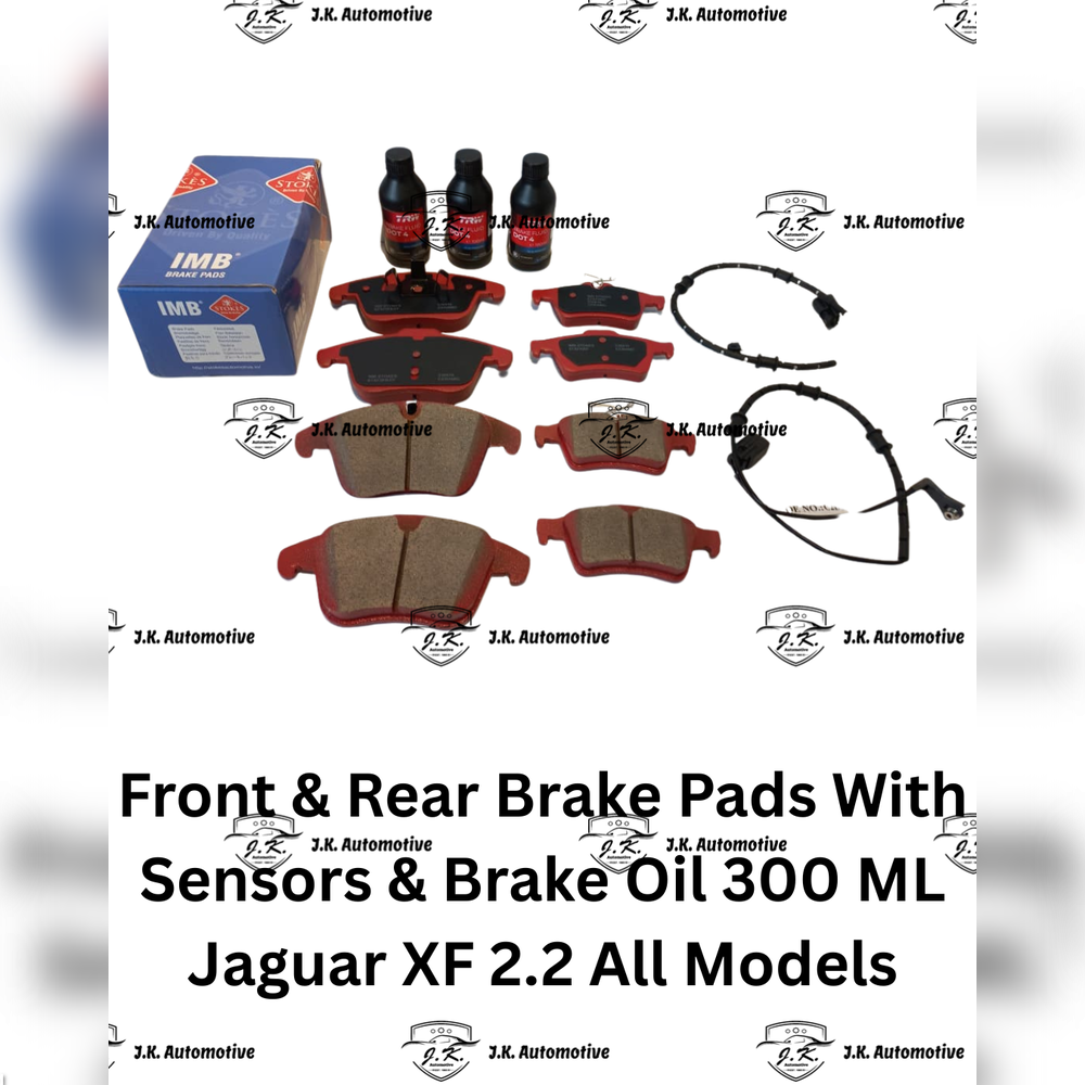 Front And Rear Brake Pads With Sensors And FREE Brake Oil 300 ML Jaguar XF 2.2 All Models - C2C039929 / C2C39929 / C2C27290 / 2408401 / C2C27271 / C2Z22083 / 2413701 - Image 3