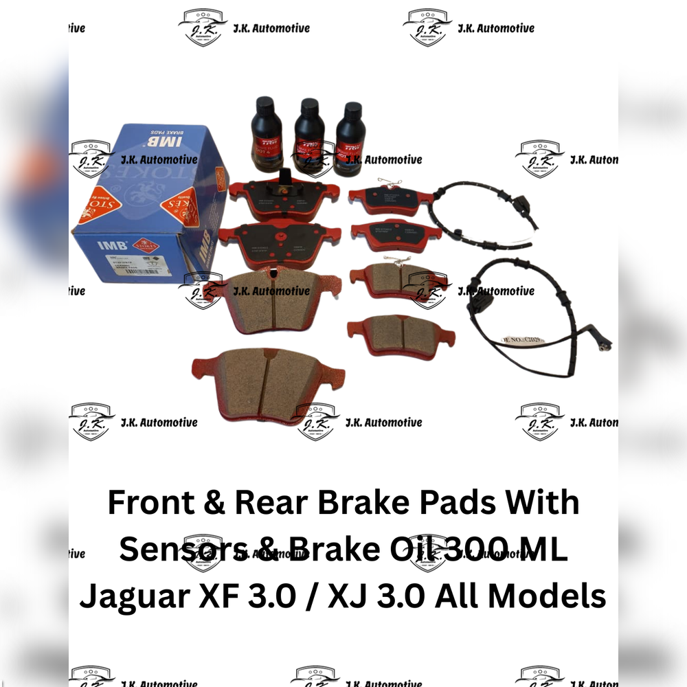 Front And Rear Brake Pads With Sensors And FREE Brake Oil 300 ML Jaguar XJ 3.0 All Models - C2C27271 / C2Z22083 / 2413701 / C2C27291 / C2D60654 / C2Z32076 / 2407903 - Image 3