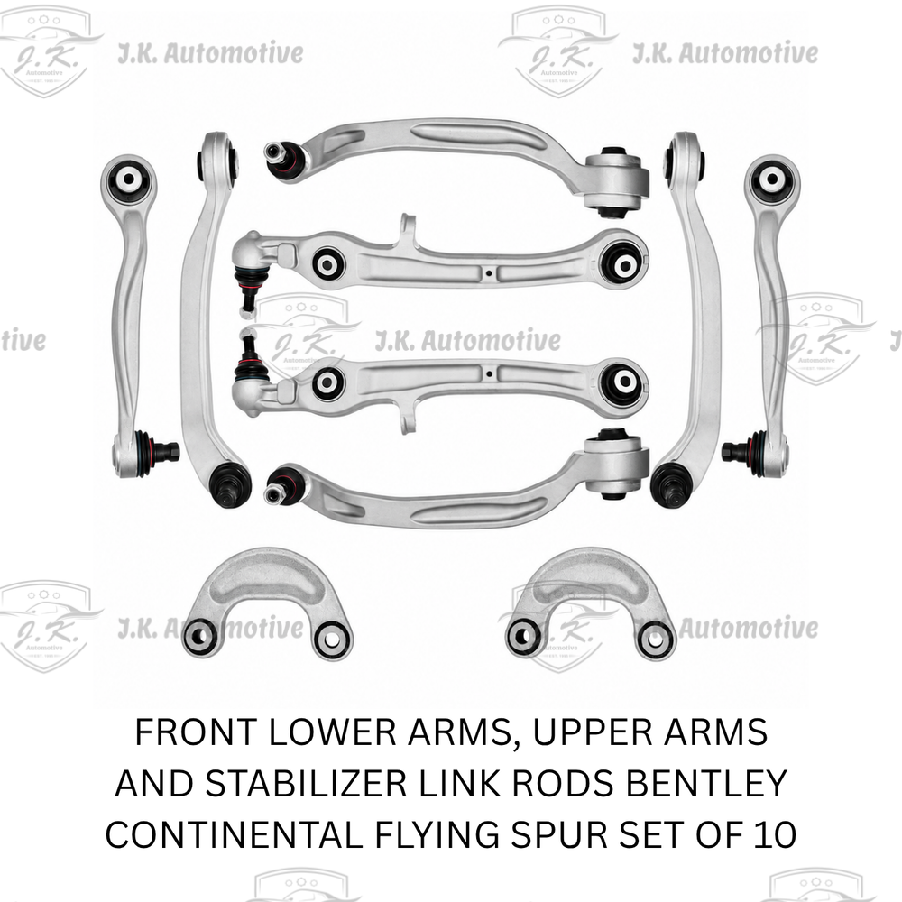 Stokes Germany Front Lower And Upper Control Arm And Stabilizer Link Rod Set of 10 for Bentley Continental Flying Spur 3W 3W0407509 & 3W0407506 & 3W0407510 & 3W0407505 & 3W0407693 & 3W0407694 & 3W0407151B/3W0407151E & 3W0411317C (2005–2013)