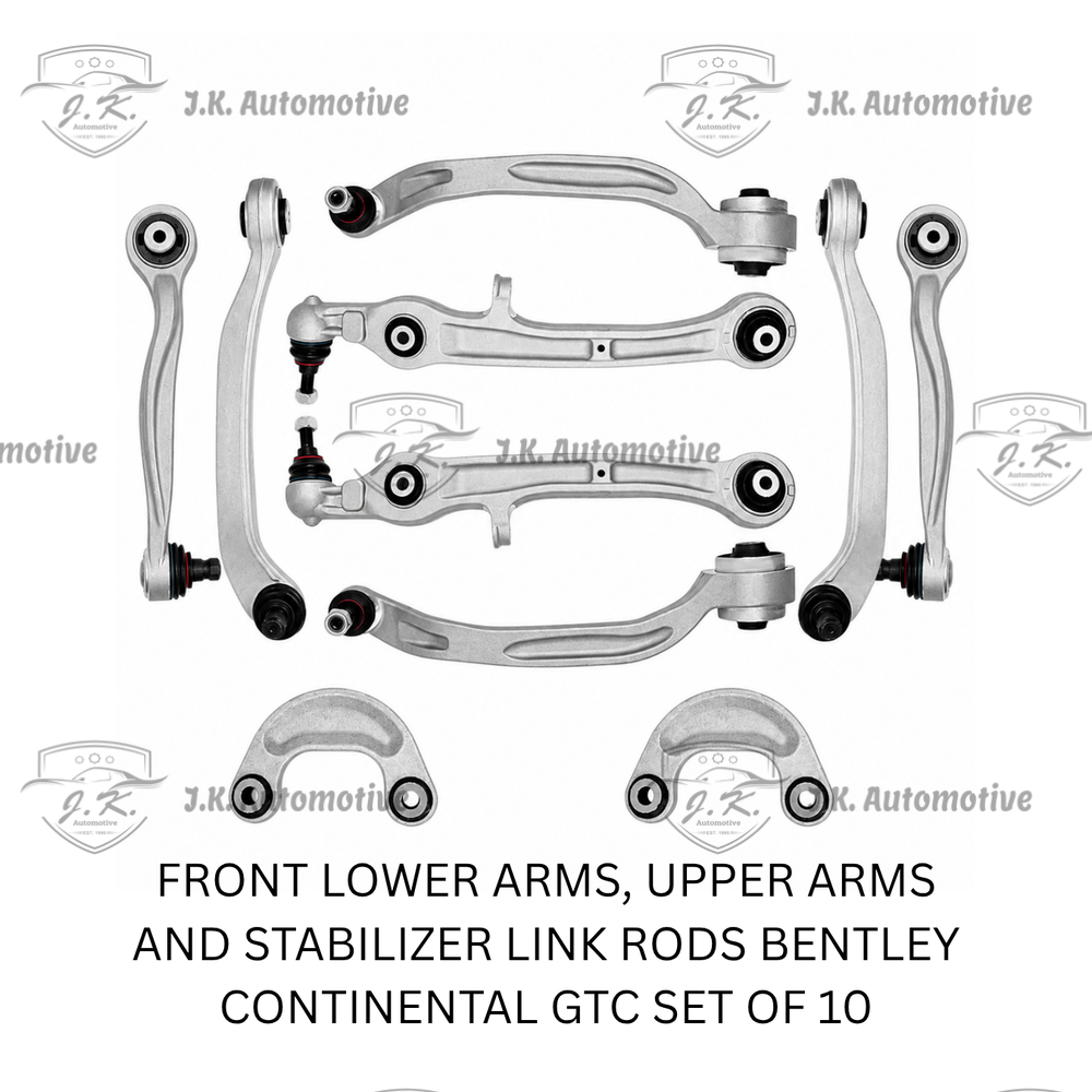Stokes Germany Front Lower And Upper Control Arm And Stabilizer Link Rod Set of 10 for Bentley Continental GTC 3W 3W0407509 & 3W0407506 & 3W0407510 & 3W0407505 & 3W0407693 & 3W0407694 & 3W0407151B/3W0407151E & 3W0411317C (2006–2018)