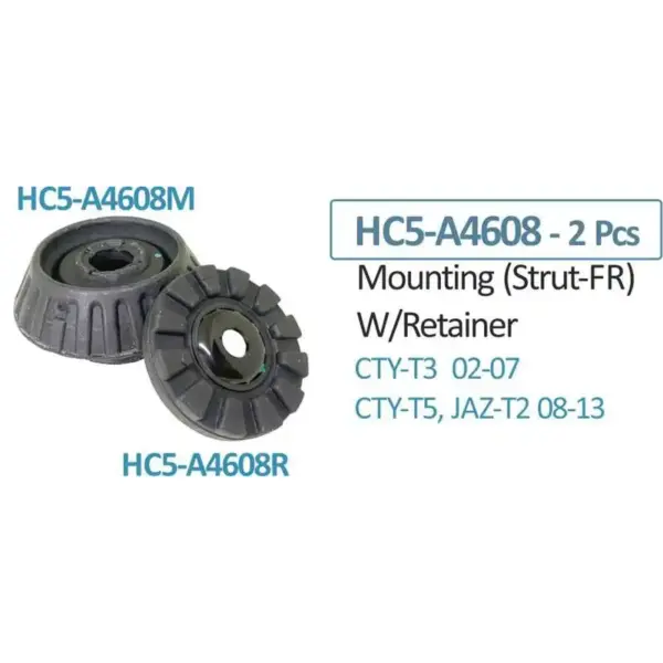 Front Shock Absorber Mounting With Retainer For Honda Jazz - HC5-A4608S