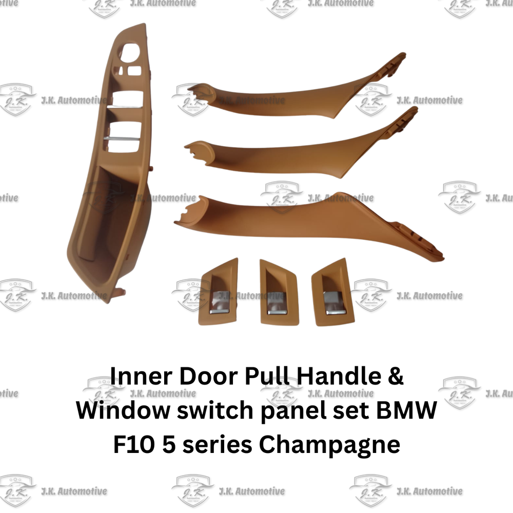 Inner Door Pull Handle and Window Switch Panel Set BMW 5 Series F10 Champagne