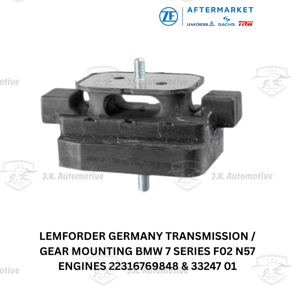 Lemförder Germany Transmission Gear Mounting for BMW 7 Series F02 N57 Engine – Lemförder 33247 01 – OEM 22316769848