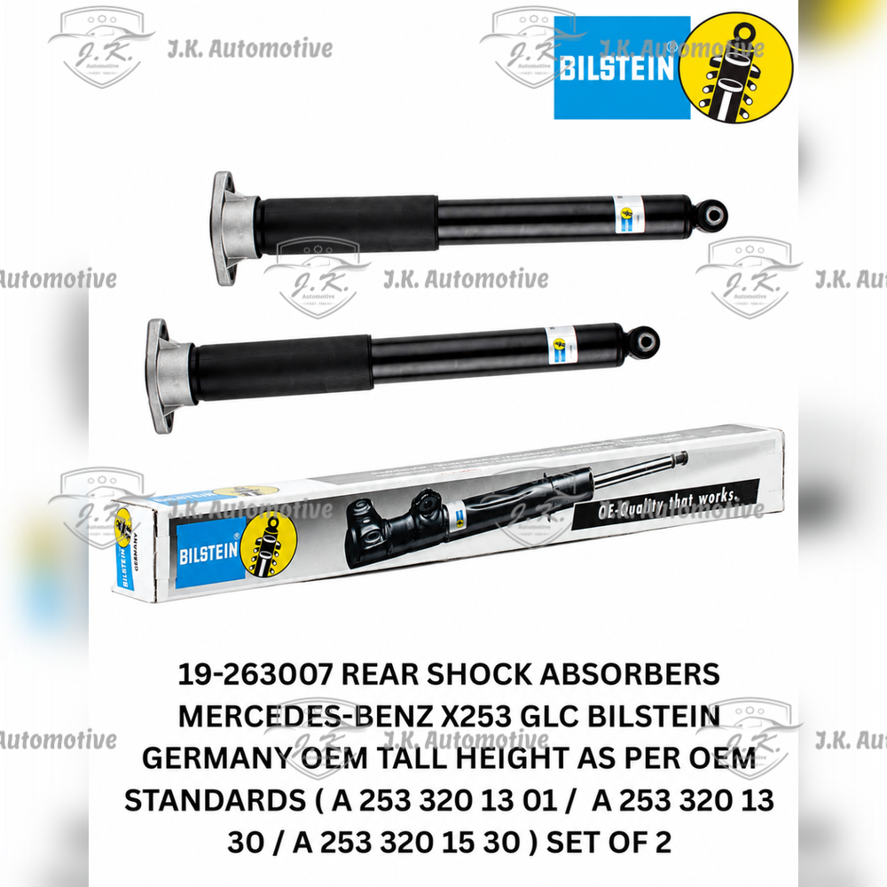 Bilstein B4 Rear Shock Absorbers Mercedes-Benz GLC X253 Tall Height Set of 2 19-263007 / A2533201301 / A2533201330 / A2533201530
