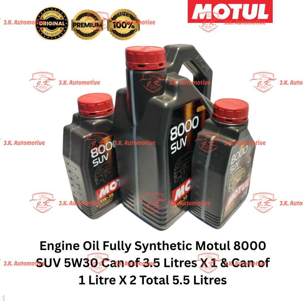 Engine Oil Fully Synthetic Motul 8000 SUV 5W30 Can of 3.5 Litres X 1 And Can of 1 Litre X 2 Total 5.5 Litres - Image 3