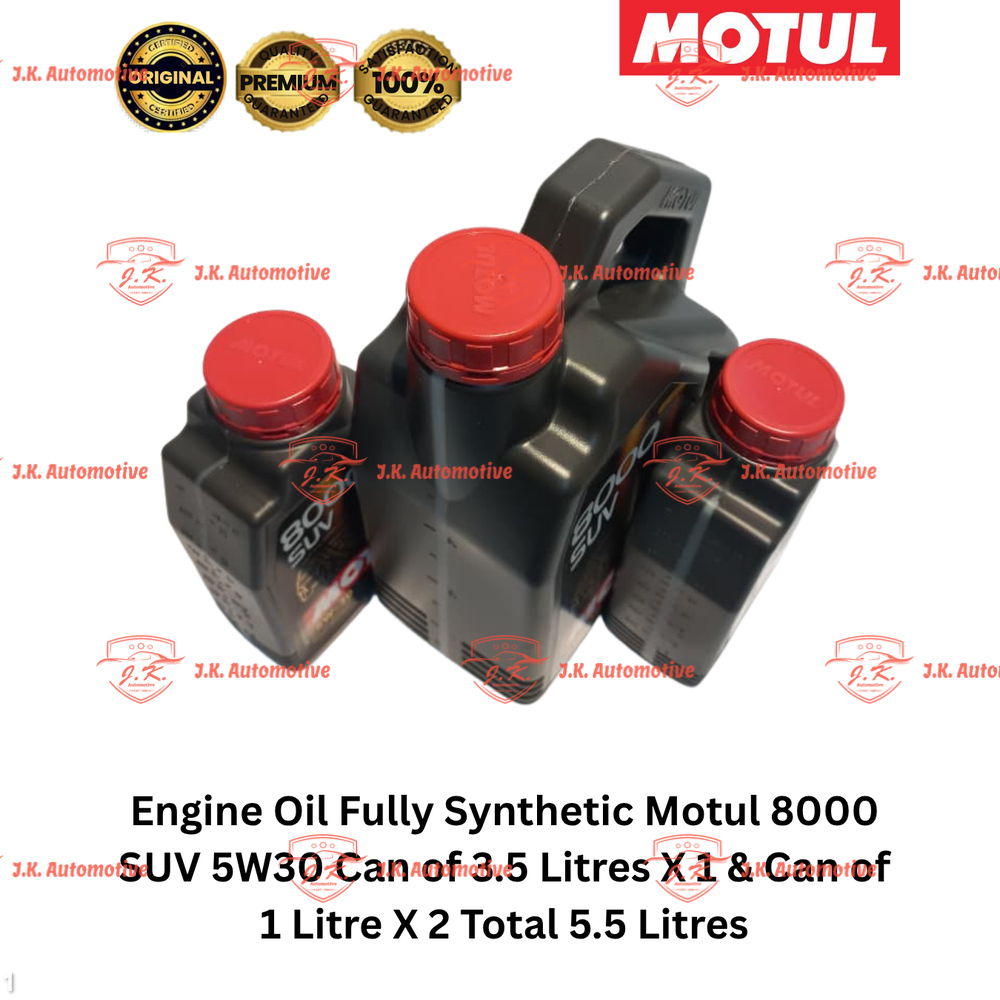 Engine Oil Fully Synthetic Motul 8000 SUV 5W30 Can of 3.5 Litres X 1 And Can of 1 Litre X 2 Total 5.5 Litres - Image 4