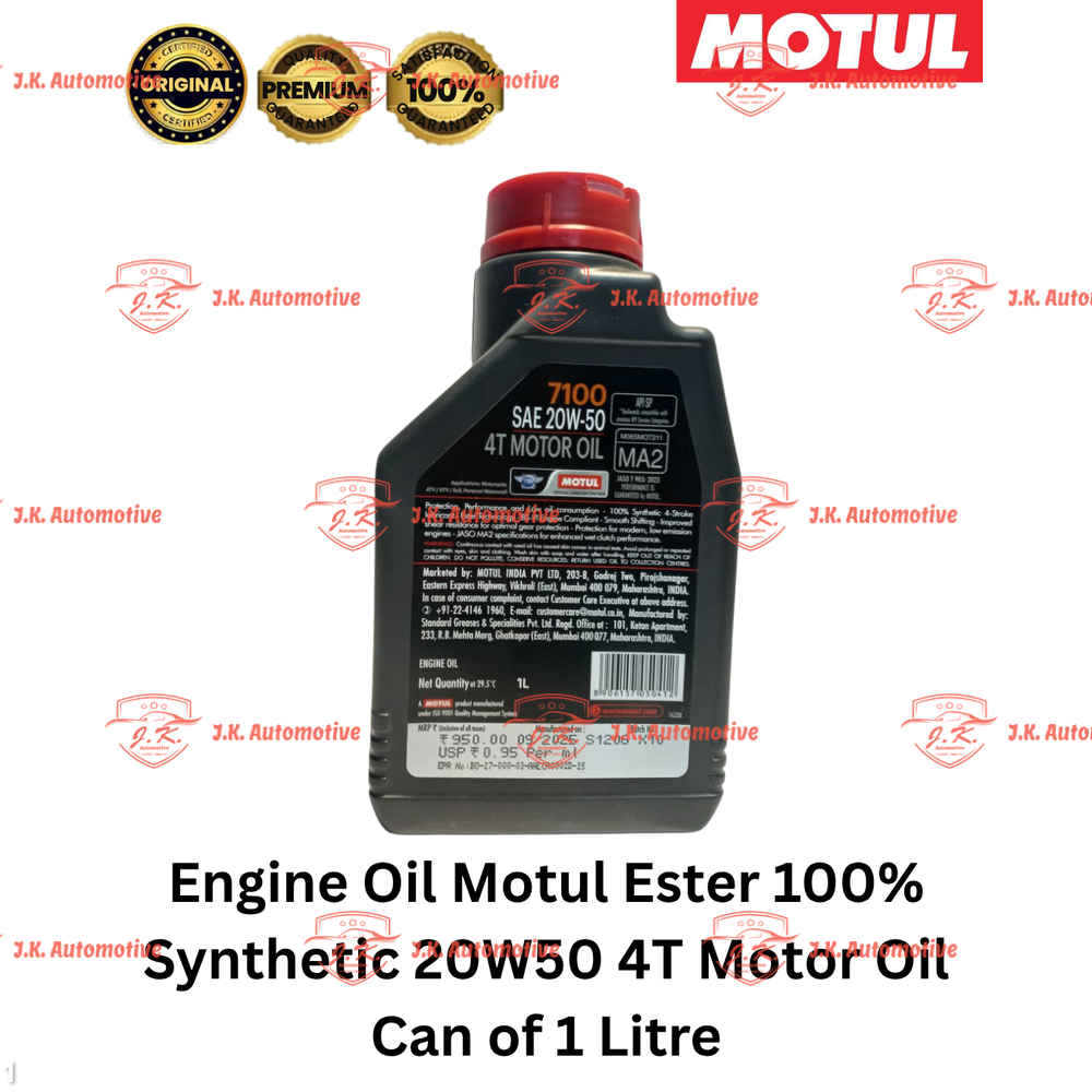 Engine Oil Motul Ester 100% Synthetic 20W50 4T Motor Oil Can of 1 Litre - Image 2