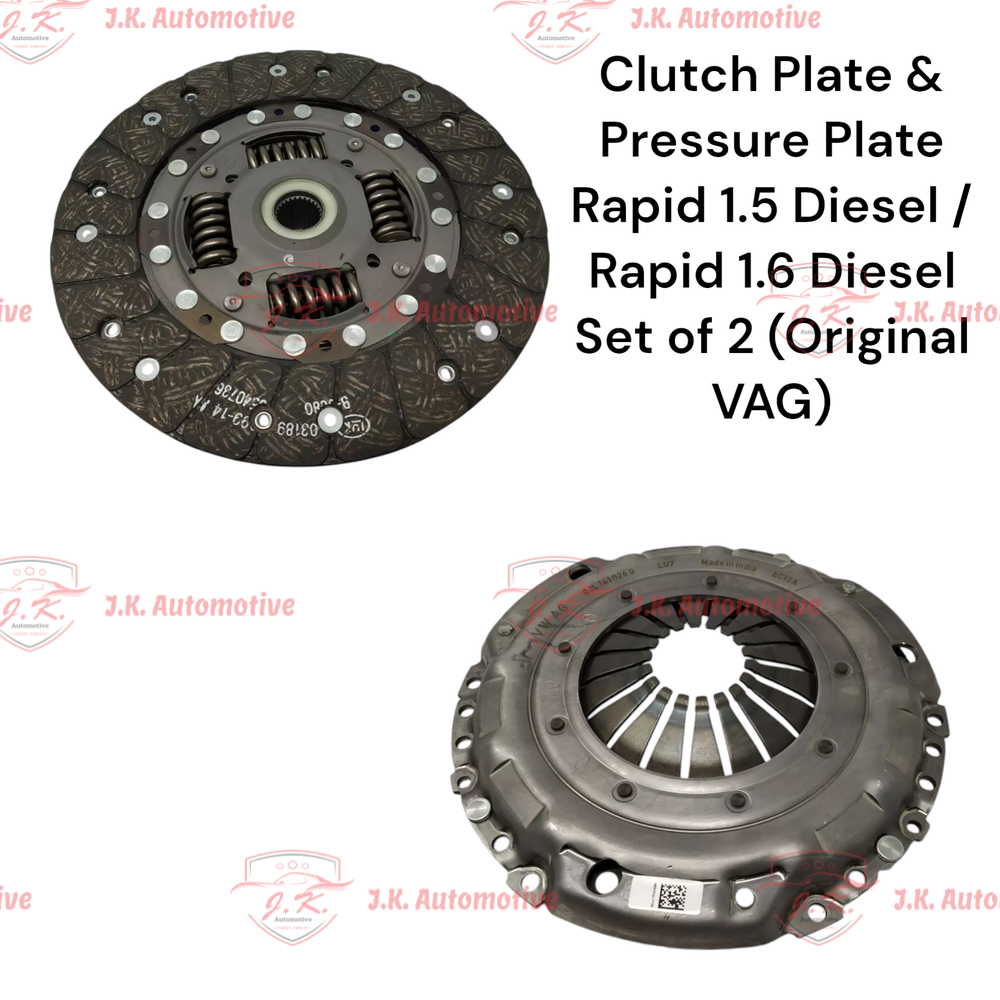 Clutch Plate & Pressure Plate For Skoda Rapid 1.6 Diesel Set of 2 (Original VAG) - 03L141026D & 03L141032E