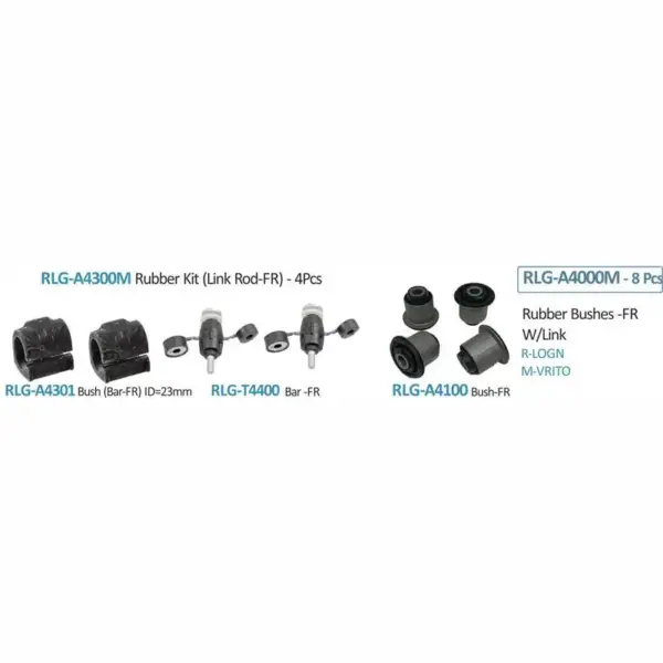 Front Suspension Bush Set Of 8 With Link For Renault Verito - RLG-A4000M