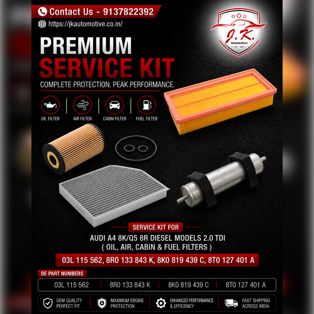 Audi Q5 8R 2.0 TDI Service Kit Oil Air Cabin Fuel Filters 8K0133843E 8K0819439 8K0127400 (2008-2017)