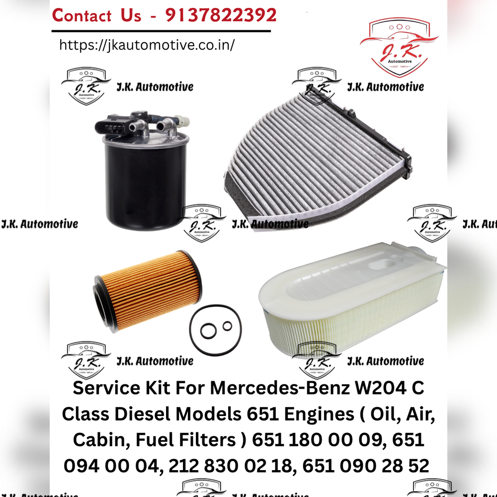 Mercedes-Benz C200 CDI W204 OM651 Diesel Service Kit Oil Air Cabin Fuel Filters A6511800109 A6510940004 A2048300518 A6510901252 (2007-2014) - Image 2