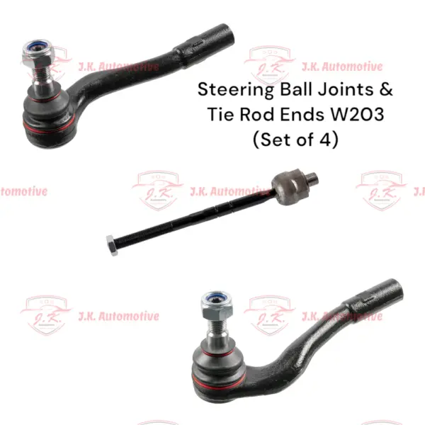Steering Ball Joints And Tie Rod Ends For Mercedes-Benz C-Class W203 (Set of 4) - A2303380015 & A2033301903 / A2033303903 & A2033302003 / A2033304003