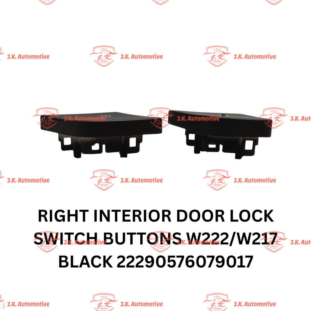 Right Interior Door Lock Switch Buttons W222 S Class Black 22290576079017 - Image 2