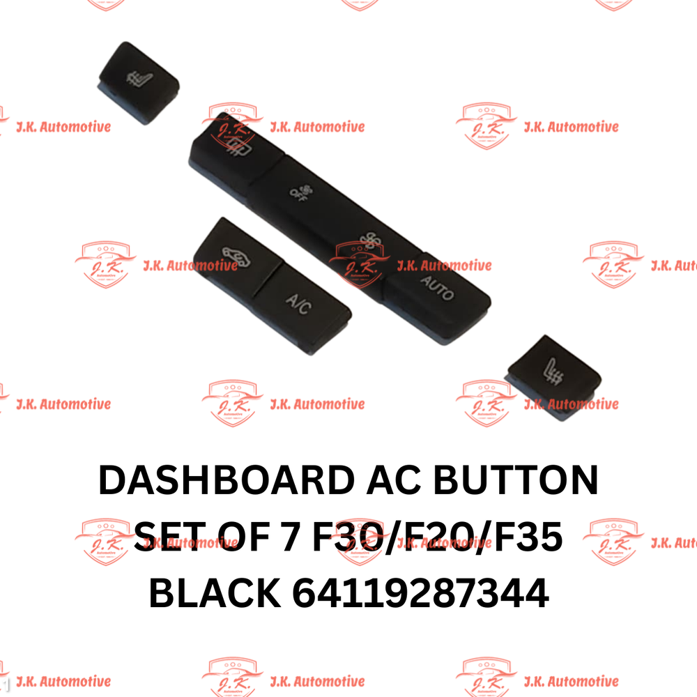 Dashboard A/C Button Set Of 7 BMW F30 3 Series Type 1 Black 64119287344 - Image 2