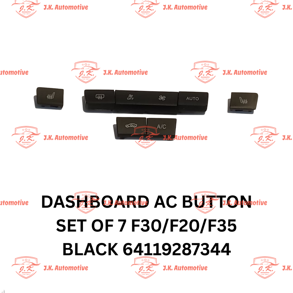Dashboard A/C Button Set Of 7 BMW F30 3 Series Type 1 Black 64119287344 - Image 3